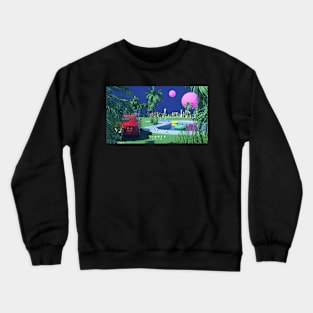 Poolside Pop Art Crewneck Sweatshirt